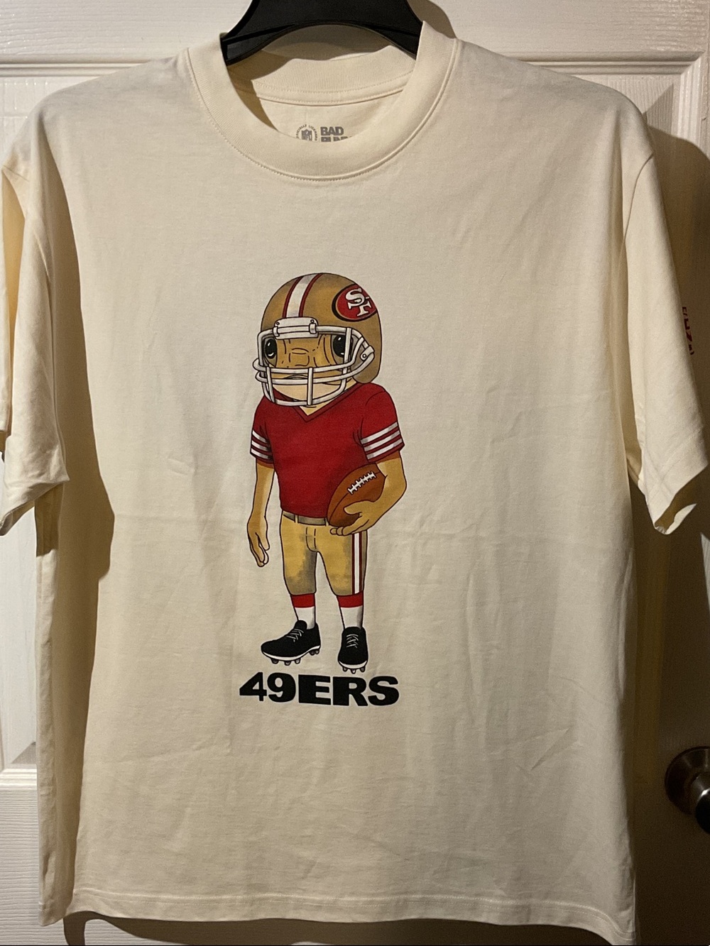 NFL/Bad Bunny Collaboration 49ers Tee with Backhit and Arm Hit
